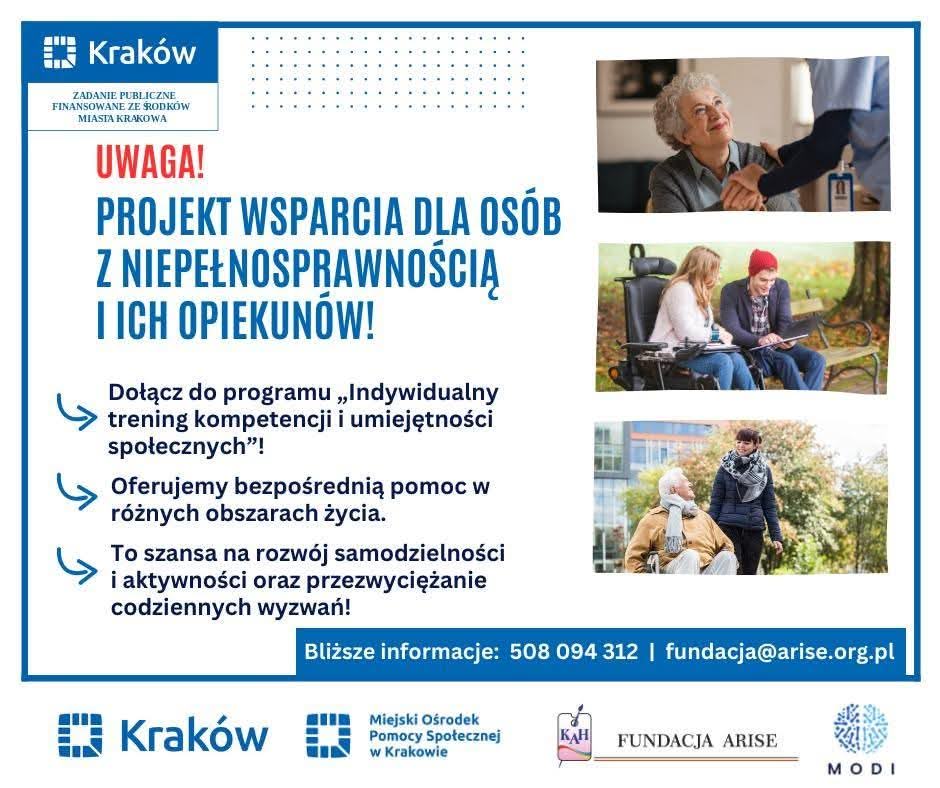 Nabór do projektu wsparcia dla osób z niepełnosprawnością i ich opiekunów